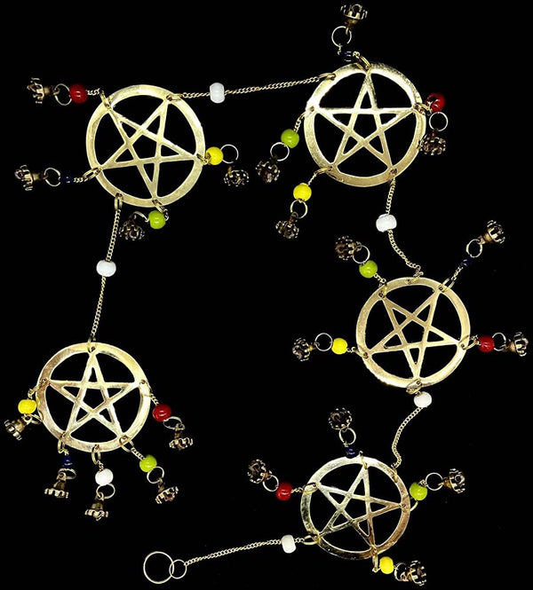 Long Pentacle Wind Chime 32"