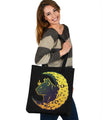 Cat And Moon Tote Bag