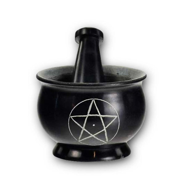 Pentacle Mortar And Pestle Kitchen Witchery Tool - The Moonlight Shop