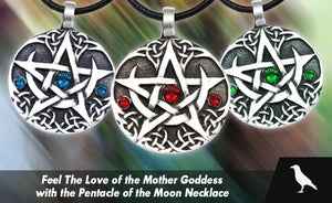 Feel The Love of the Mother Goddess with the Pentacle of the Moon Necklace