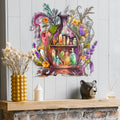The Witch's Cabinet with Colorful Potions and Tools Metal Sign