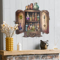 The Colorful Apothecary Shelves with Potions Metal Sign