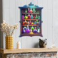 The Colorful Shelves of the Witch's Cabinet Metal Sign