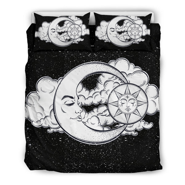 Sun God and Moon Goddess Galaxy Bedding Set