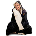Owl of Enlightening Hooded Sherpa Blanket