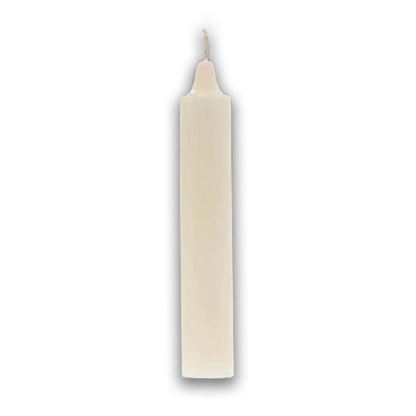 9 Charged Pillar Candle (White) - The Moonlight Shop