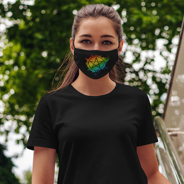 Rainbow Pentacle Face Mask