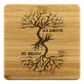 As Above So Below Bamboo Coaster - The Moonlight Shop