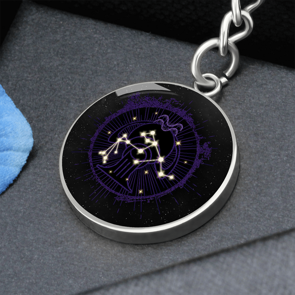 Aquarius Zodiac Luxury Keychain