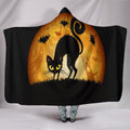 Black Cat Samhain Plush Hooded Blanket - The Moonlight Shop