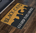 Black Cats Guard This House Doormat