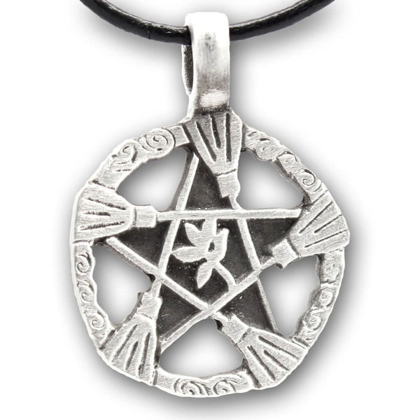 Brooms Of Elder Pentacle Necklace