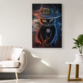 Cat With The Hat Canvas Wall Art