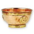 Copper And Brass Pentacle Smudging Bowl - The Moonlight Shop