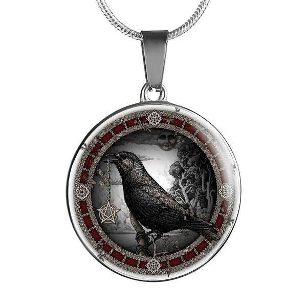 Crow Pentacle Luxury Necklace - The Moonlight Shop