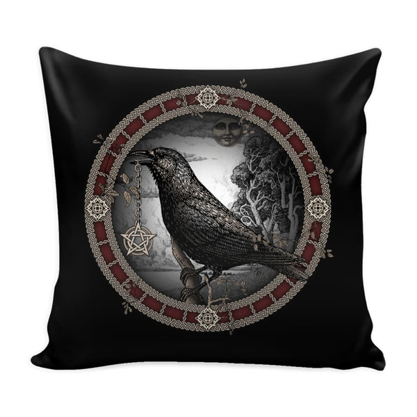 Crow Pentacle Pillow - The Moonlight Shop