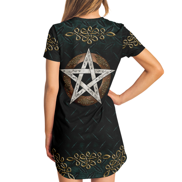 Metal Pentacle T-Shirt Dress