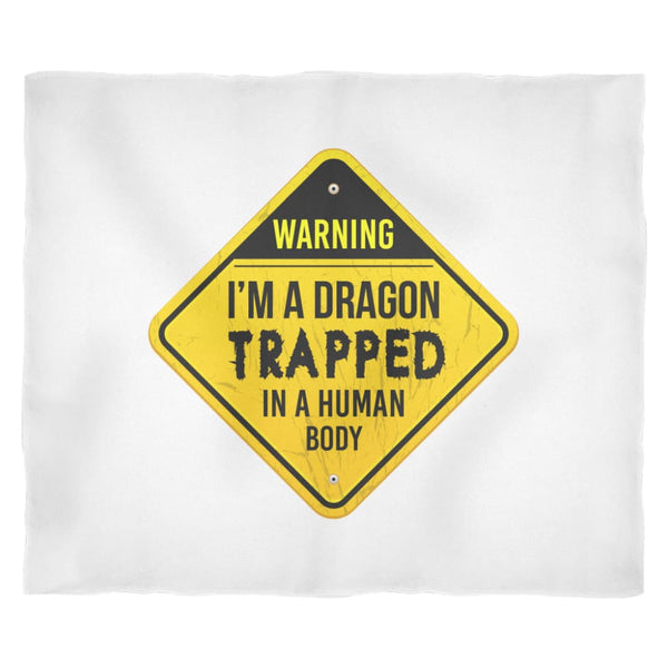 Dragon Trapped In Human Form Fleece Blanket - The Moonlight Shop