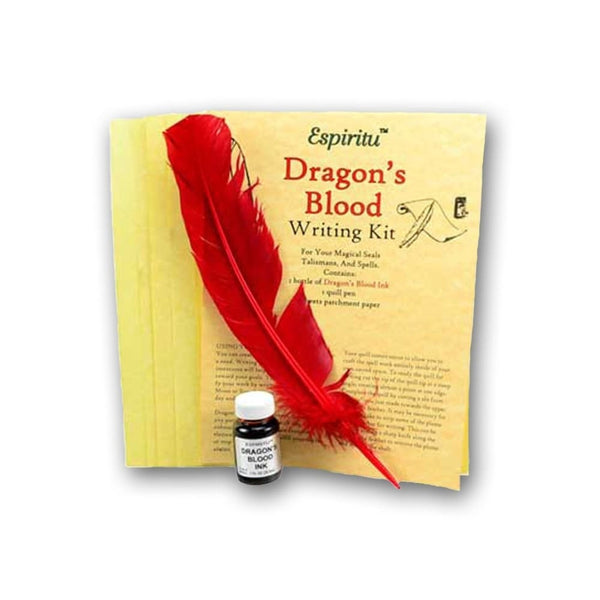 Dragon's Blood Ink and Red Feather Quill Writing Kit