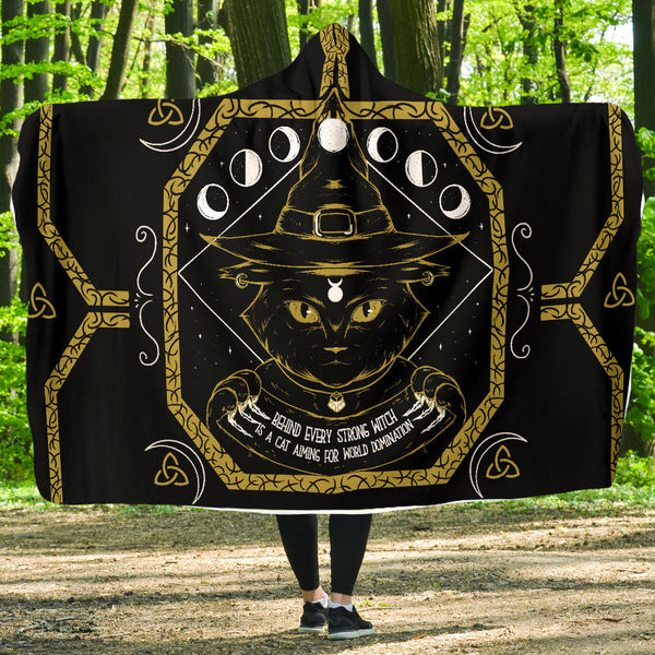 Cat Of Influence Hooded Blanket
