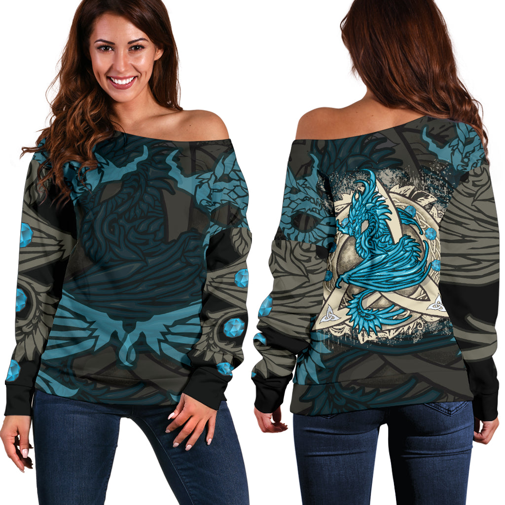 Dragon Guardian Off Shoulder Sweater