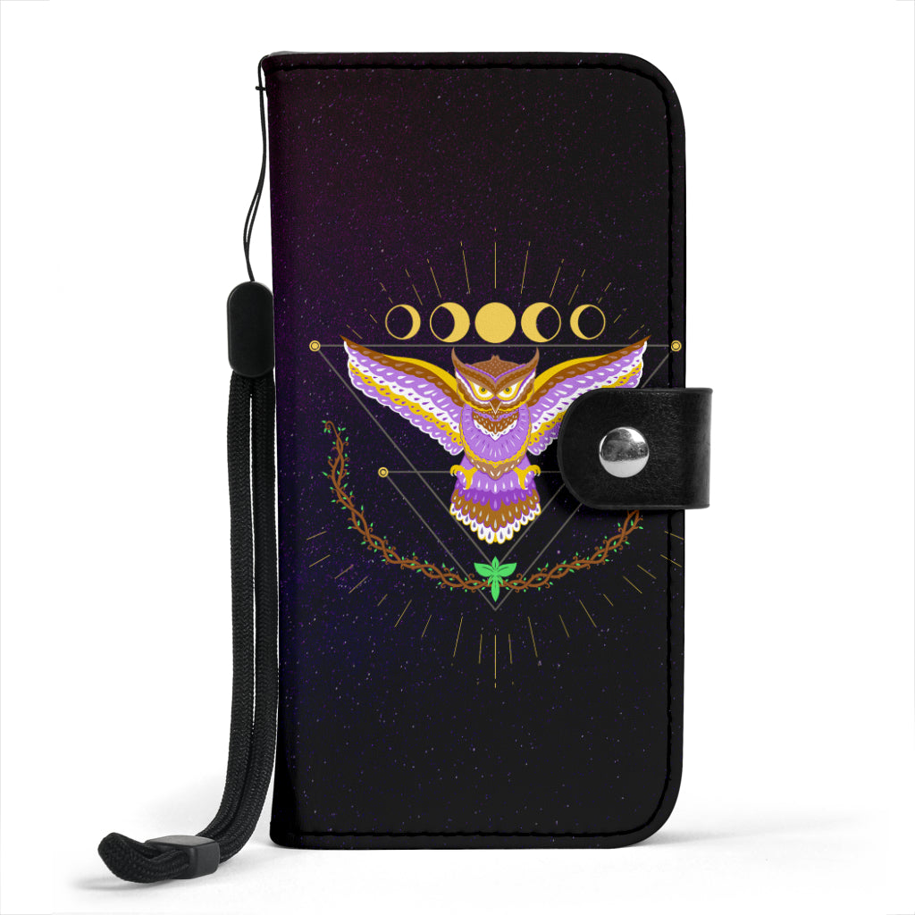 Owl Of Enlightening Wallet Phone Case