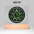 Green Pentacle Light Up Acrylic Sign