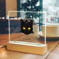 Golden Cat Eyes Light Up Acrylic Sign