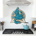Dragon In Triquetra Metal Sign