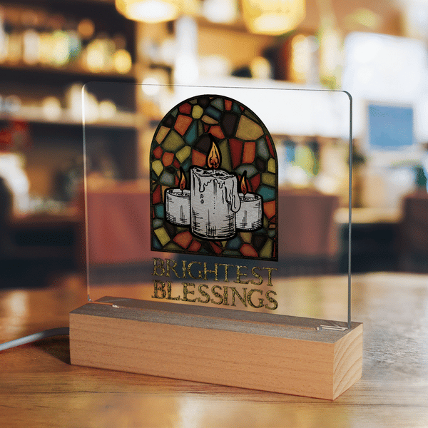 Brightest Blessings Light Up Acrylic Sign