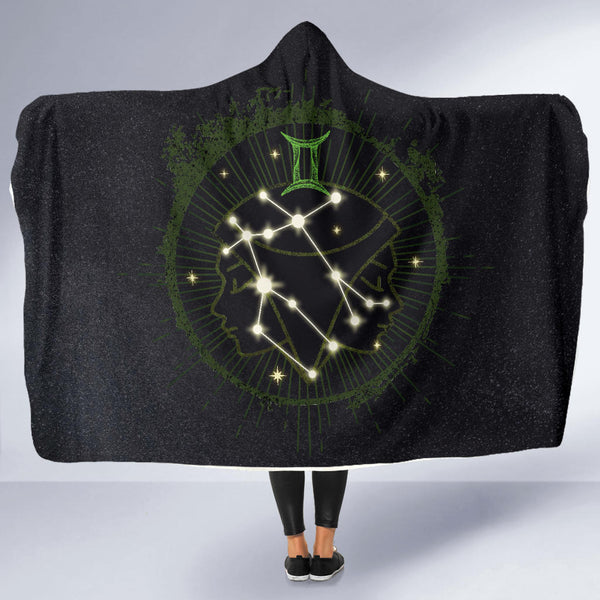 Gemini Zodiac Hooded Blanket