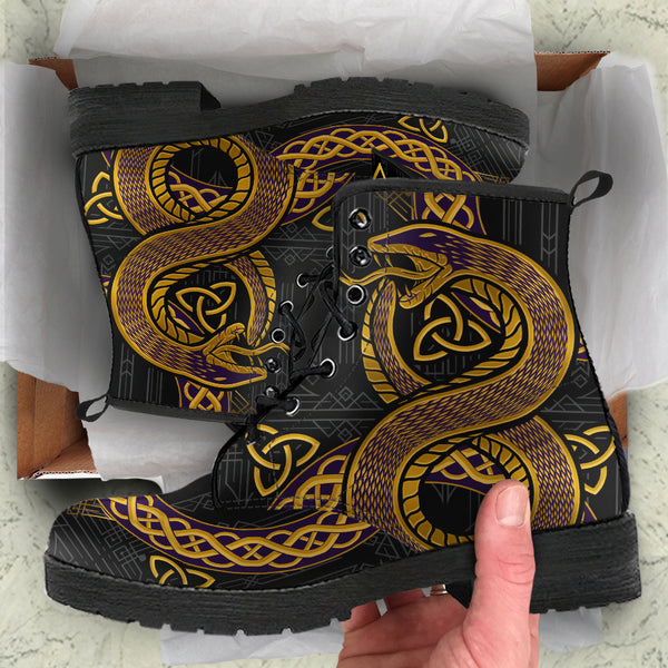 The Serpent Of New Beginnings Leather Boots