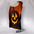 Halloween Pumpkins Plush Lined Hooded Blanket