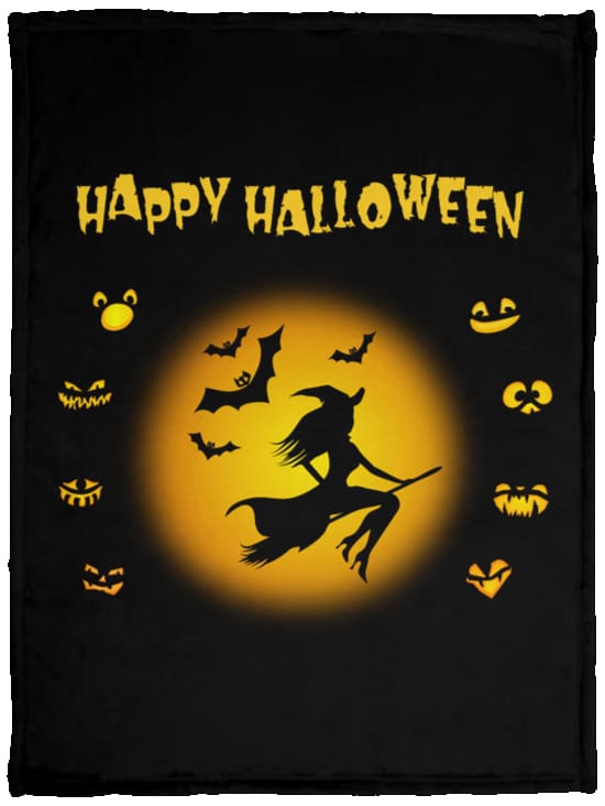 Happy Halloween Fleece Blanket - The Moonlight Shop