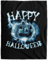 Happy Halloween Ghost Fleece Blanket