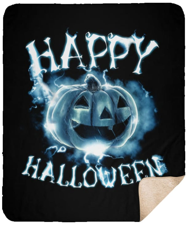 Happy Halloween Ghost Premium Sherpa Blanket - The Moonlight Shop