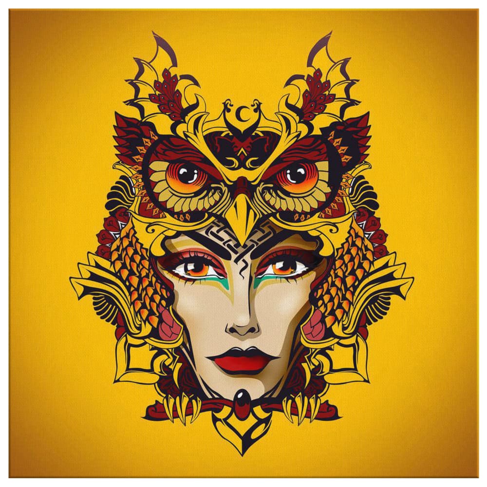 Owl Woman Canvas Wall Art 2