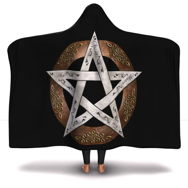 Pentacle of Protection Hooded Blanket