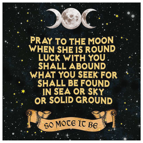 Pray To The Moon Canvas Wall Art - The Moonlight Shop