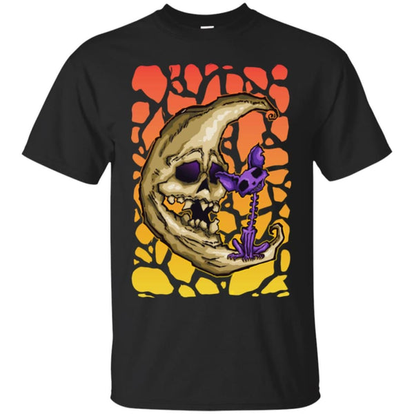 Skeletal Moon And Cat Shirt - The Moonlight Shop