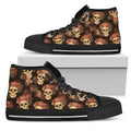 Skull & Roses Womens High Top Shoes - The Moonlight Shop