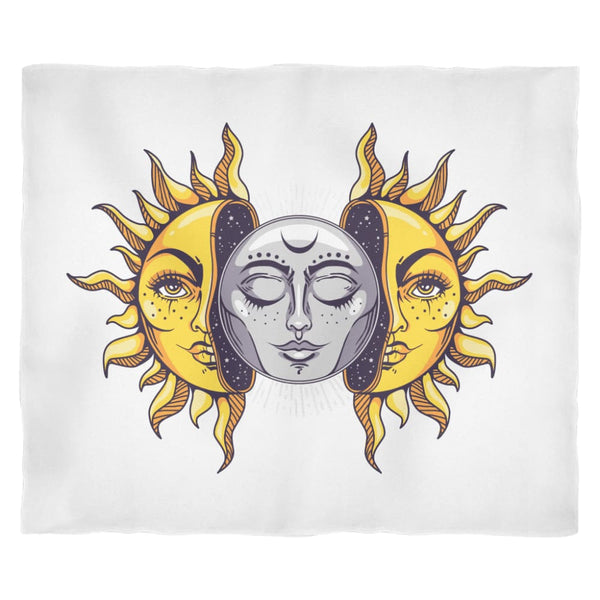 Sun And Moon Fleece Blanket - The Moonlight Shop