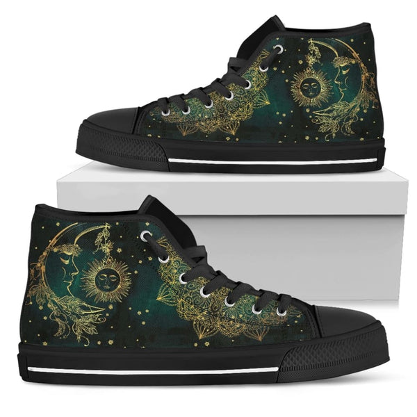 Sun And Moon Womens High Top Shoes - The Moonlight Shop