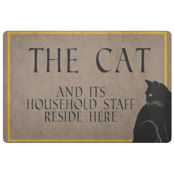 The Cat And Its Staff Doormat - The Moonlight Shop