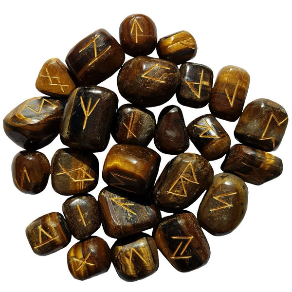 Tiger Eye Rune Stones