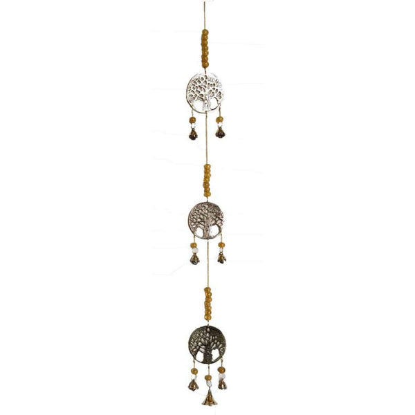 Interconnected Tree of Life Brass Wind Chime 29"