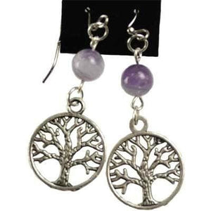 Tree Of Life With Power Stones Earrings - The Moonlight Shop