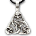 Triangle Of Divinity Triquetra With Skull Necklace - The Moonlight Shop
