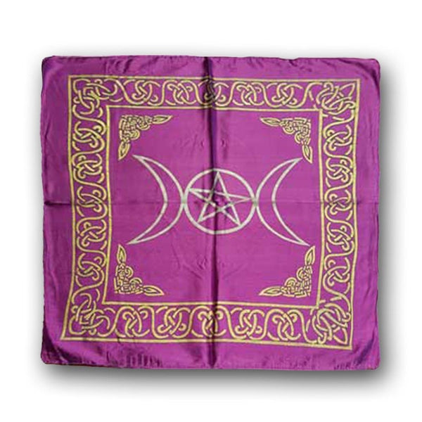 Triple Moon Energy Of The Goddess Altar Cloth - The Moonlight Shop
