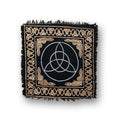 Triquetra Altar Cloth (Black Gold Silver) - The Moonlight Shop